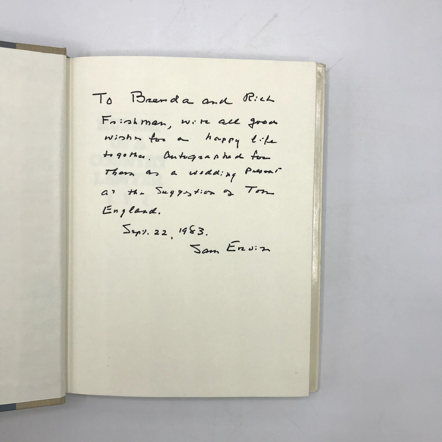 Humor of a Country Lawyer Signed & Inscribed Hardcover by Sam J. Ervin Jr. 1983