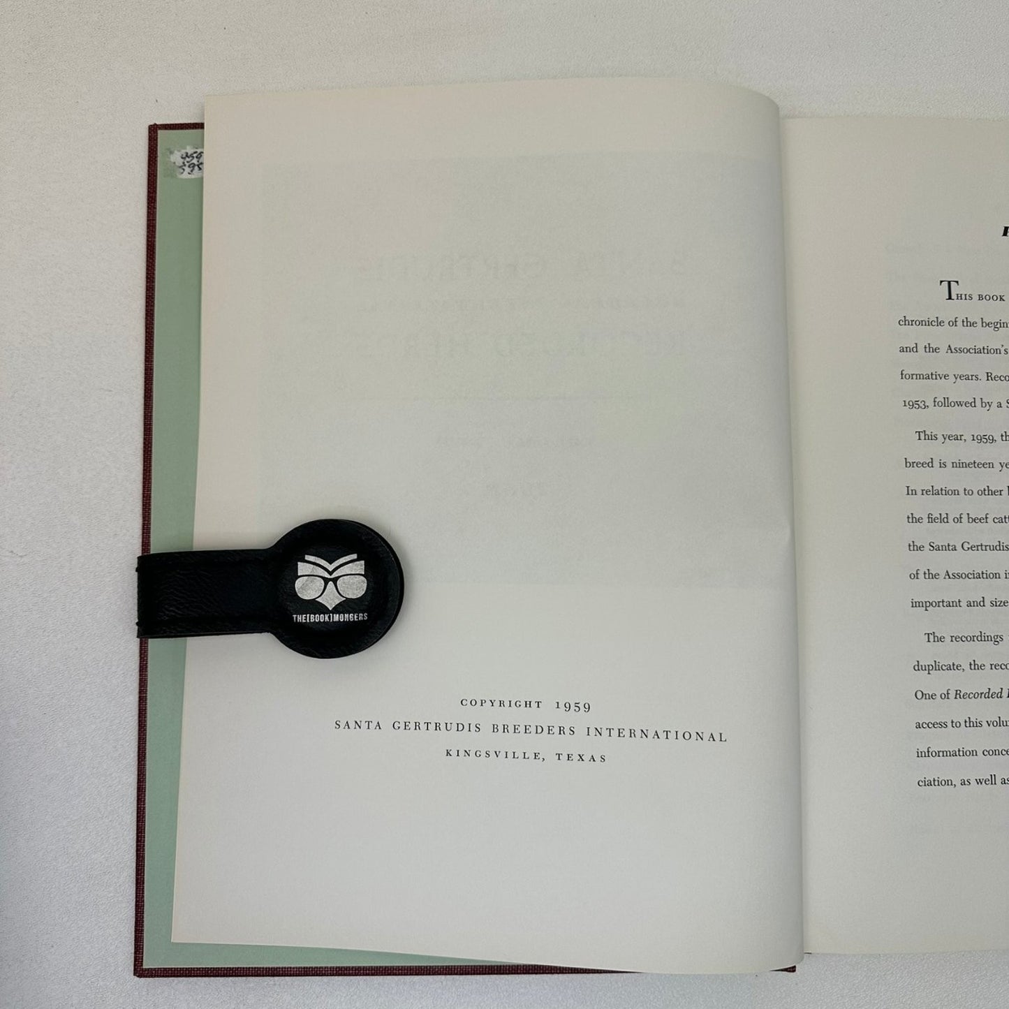 Santa Gertrudis Recorded Herds Vol 1 & 2 1953 1959 Cattle Breeding History