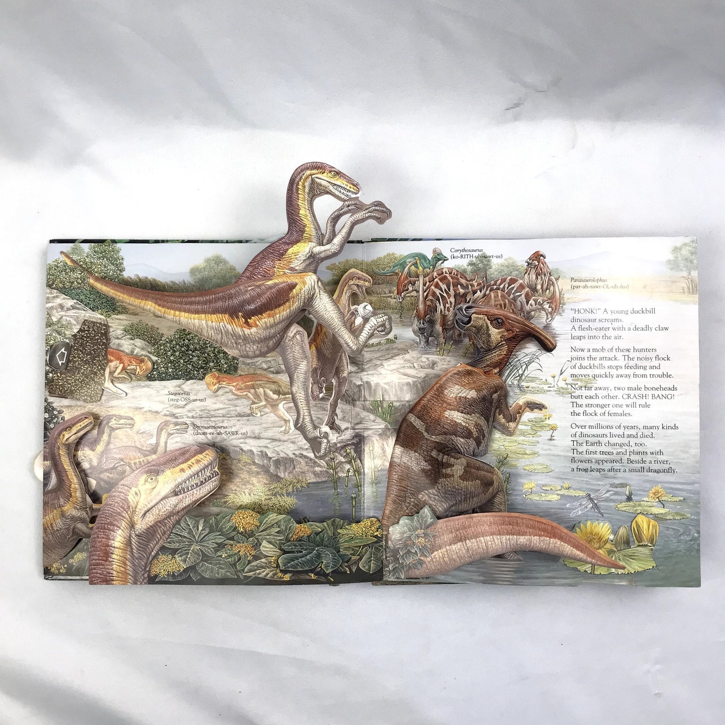 Creatures of Long Ago: Dinosaurs Pop-Up Book by National Geographic Society 1988
