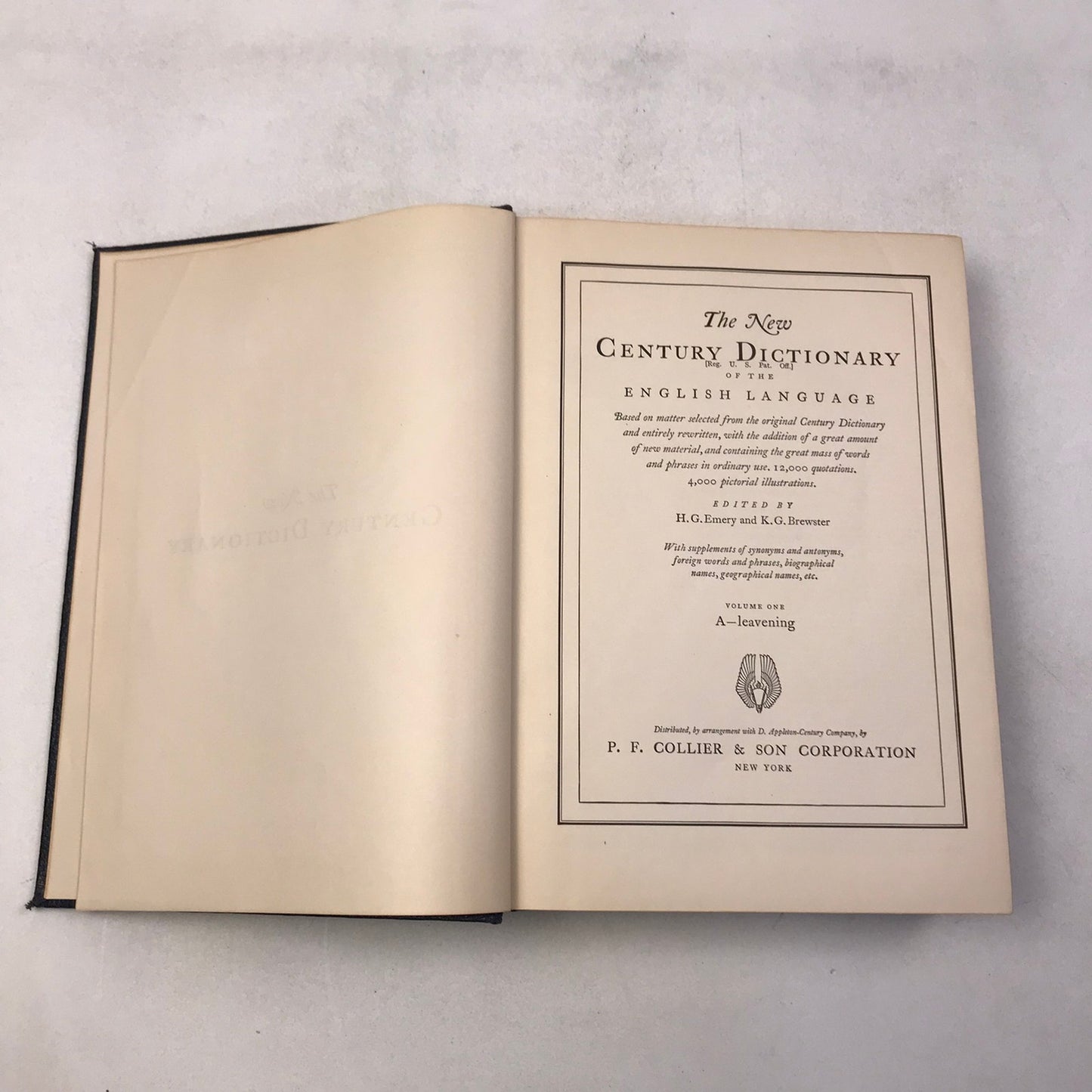 The New Century Dictionary 3 Volumes H G Emery K G Brewster Language Reference