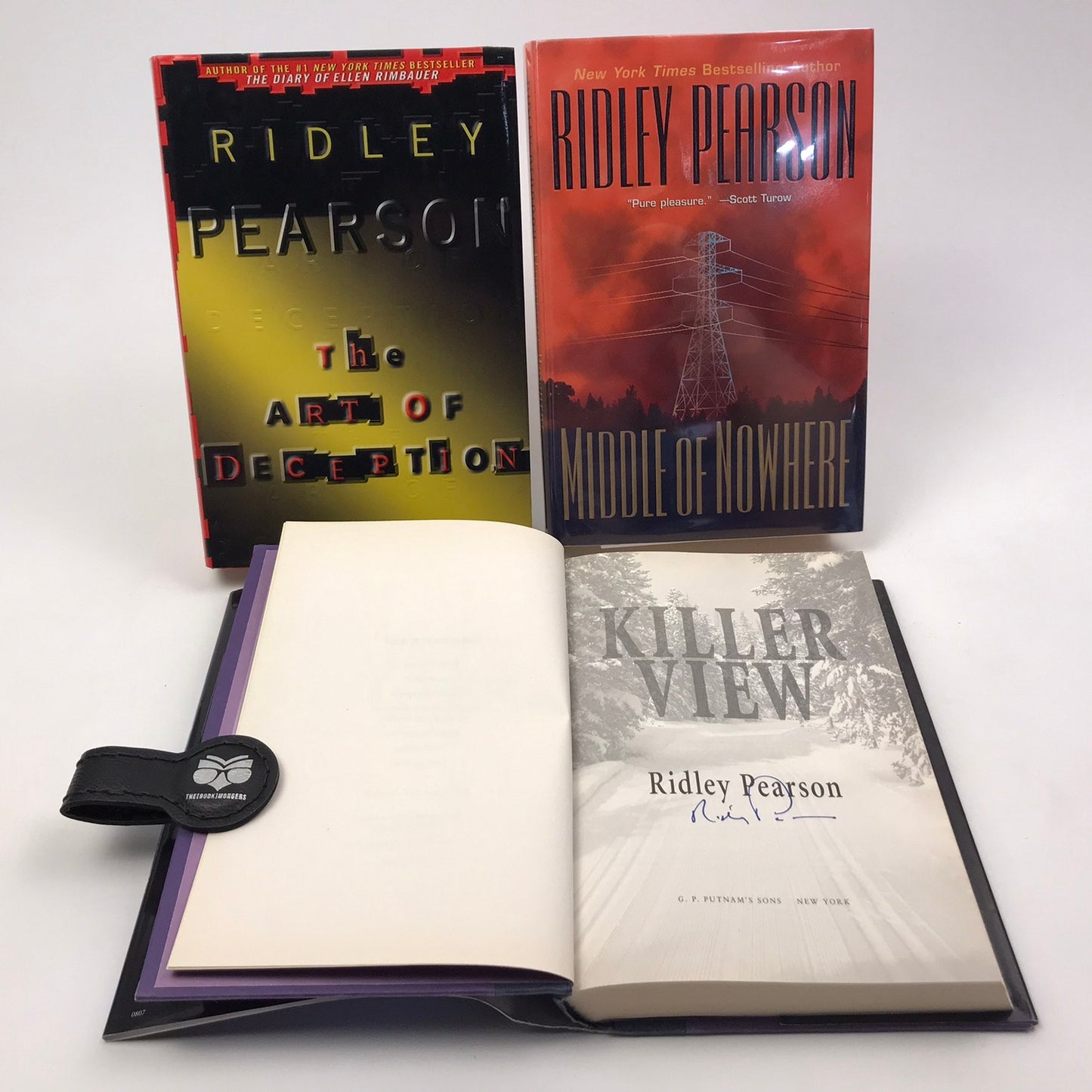 Lot of 3 Ridley Pearson Novels Signed Hardcover Fiction Books First Editions