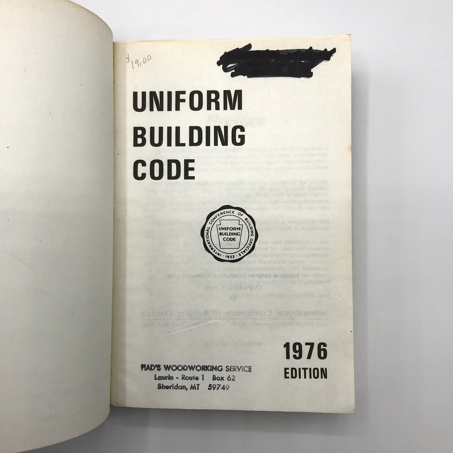 Uniform Building Code 1976 Edition Illustrated Paperback Book 4th Printing