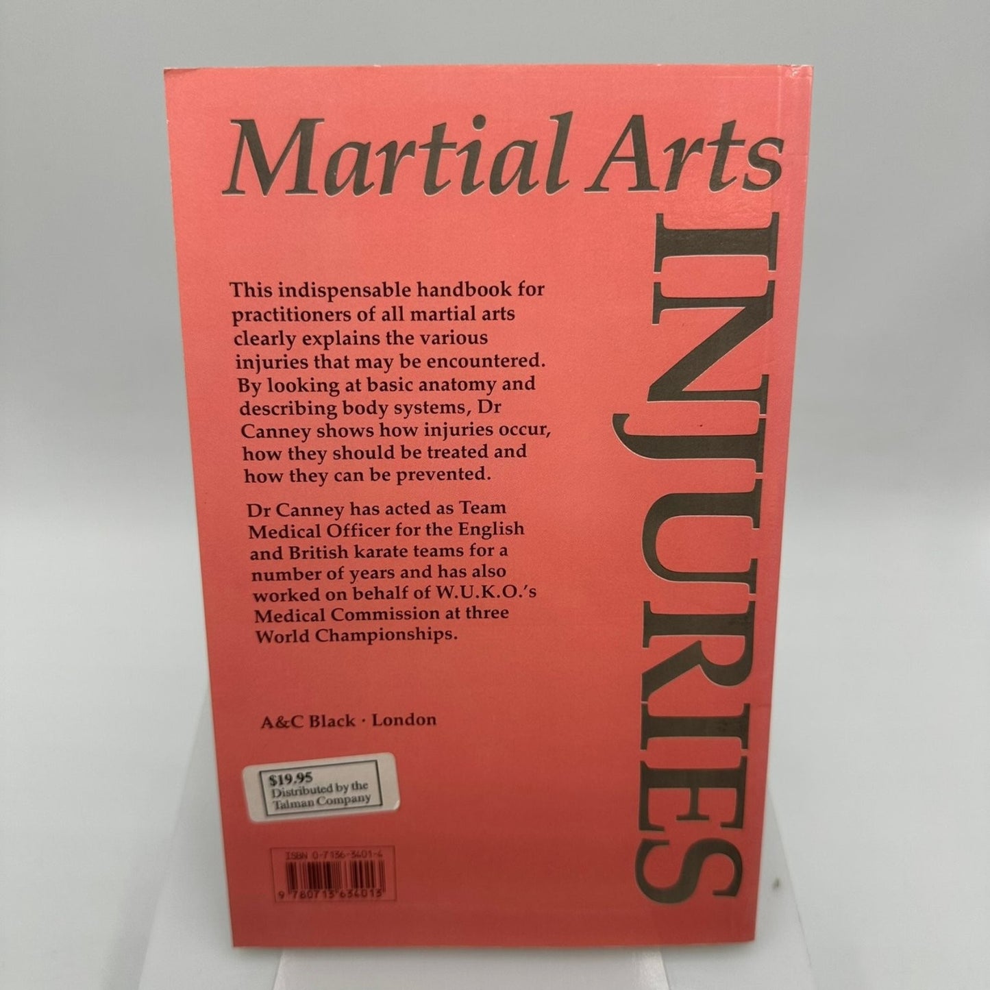 Martial Arts Injuries Dr James Canney 1983 Sports Medicine Anatomy A&C Black