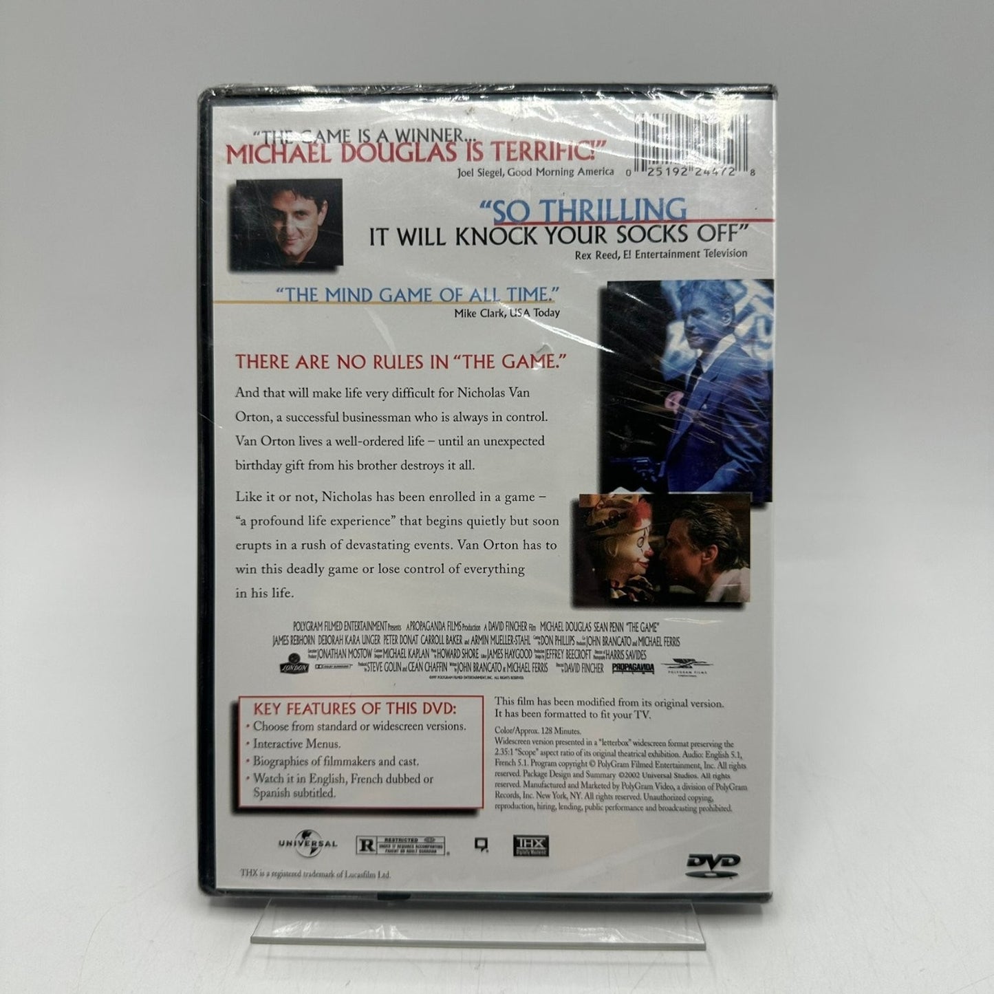 The Game DVD 1997 Michael Douglas Sean Penn David Fincher Thriller