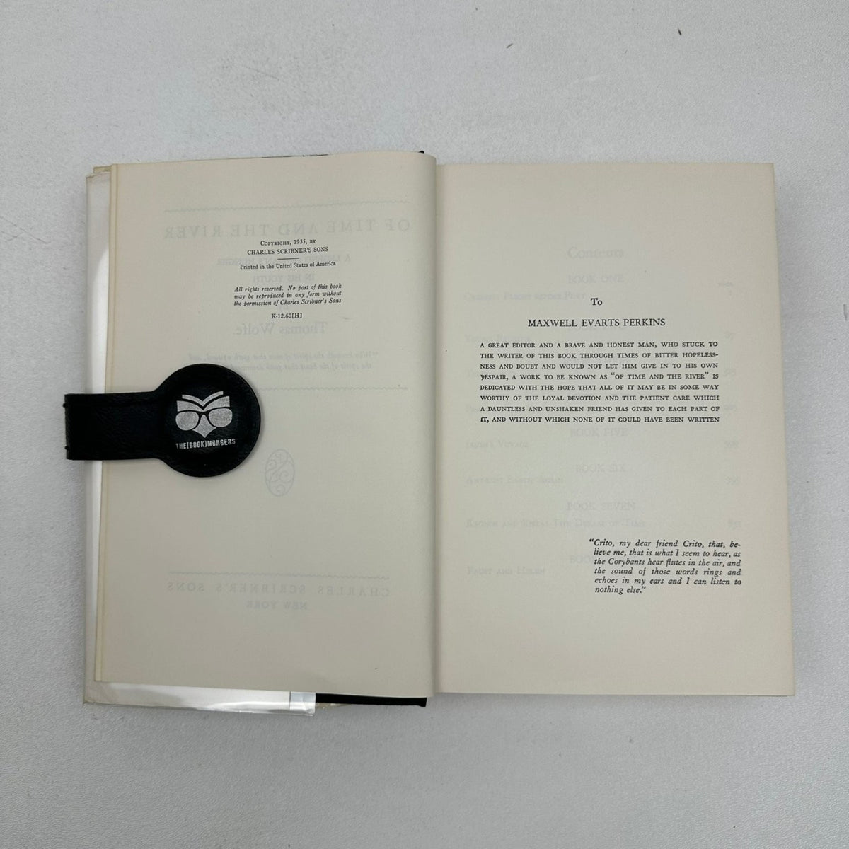 Of Time and the River Thomas Wolfe 1935 Book Club Edition Modern Standard