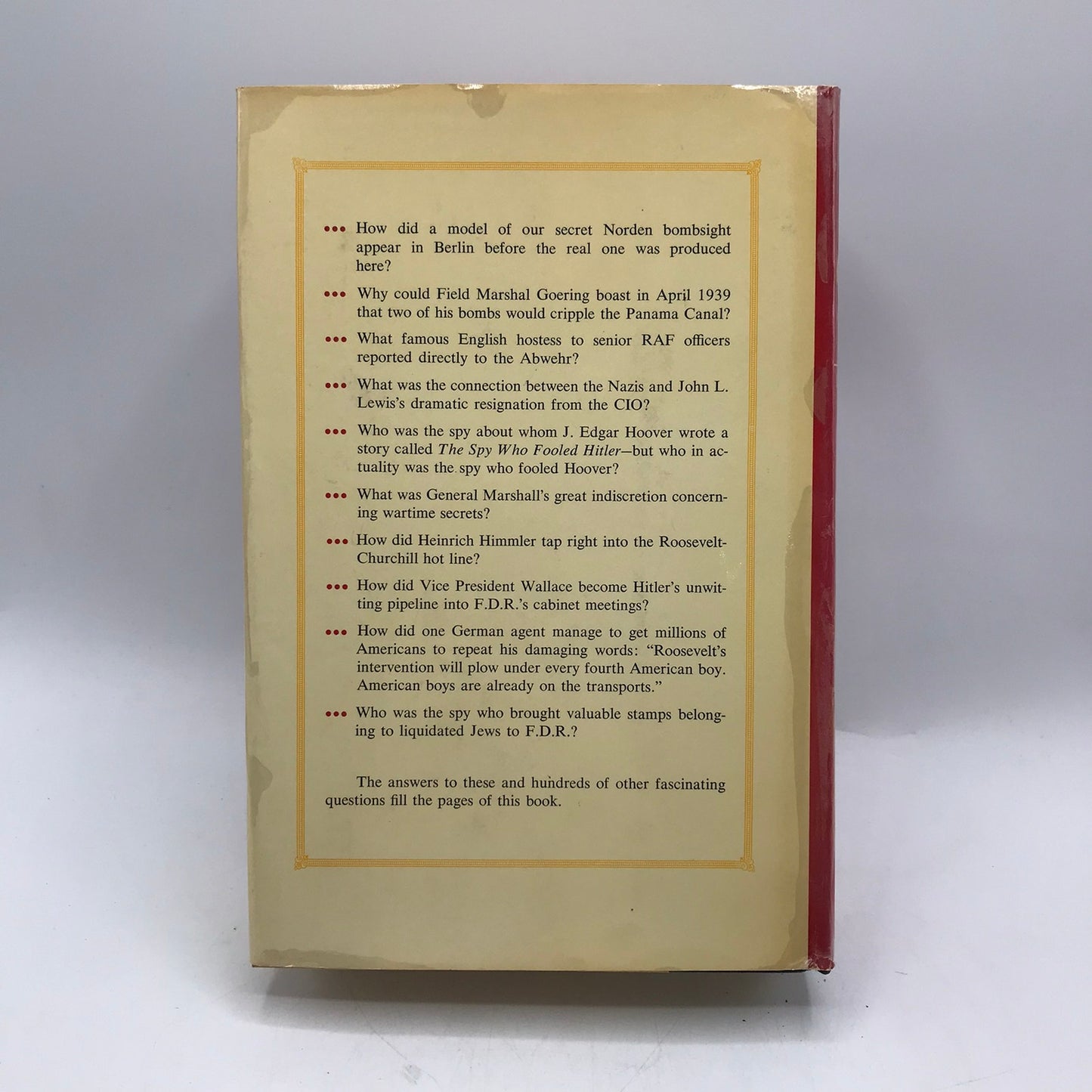 The Game of The Foxes Ladislas Farago German Espionage Military History WWII