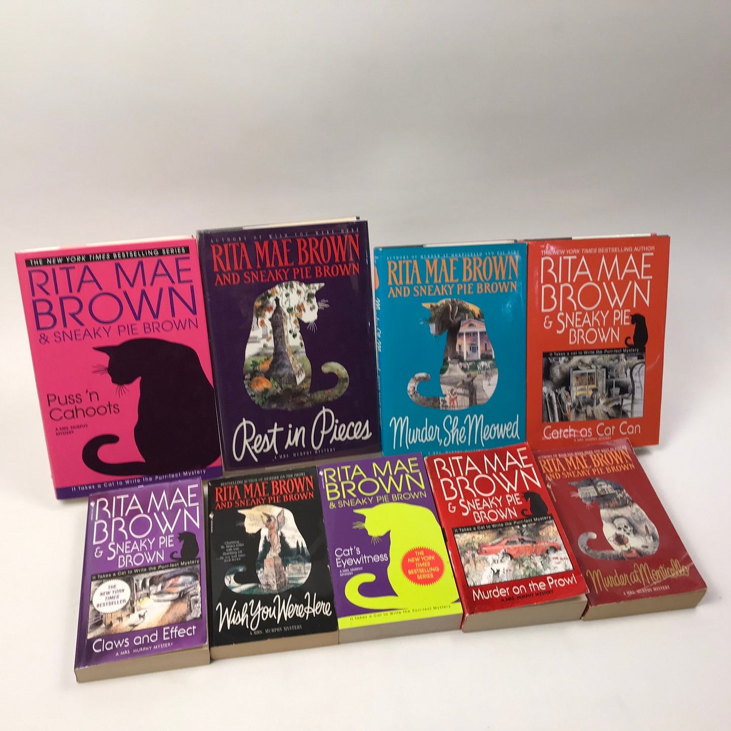Mrs. Murphy Mystery Series Rita Mae Brown Sneaky Pie Brown Lot of 9 Cats Crime