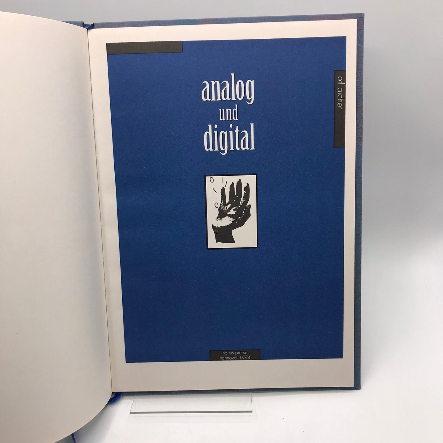 Analogue und Digital Otl Aicher 11th Printing 150 Numbered Copies Marbled Paper