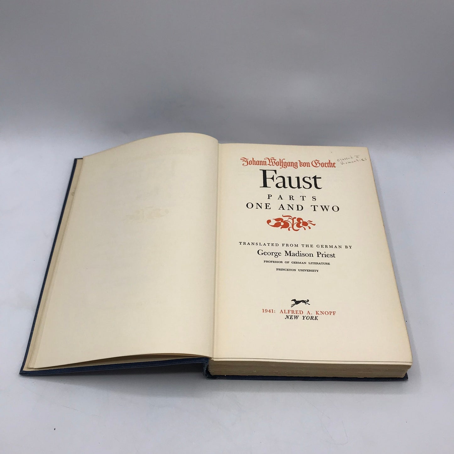 Faust Johann Wolfgang Von Goethe Parts One and Two German Literature Poetry Play