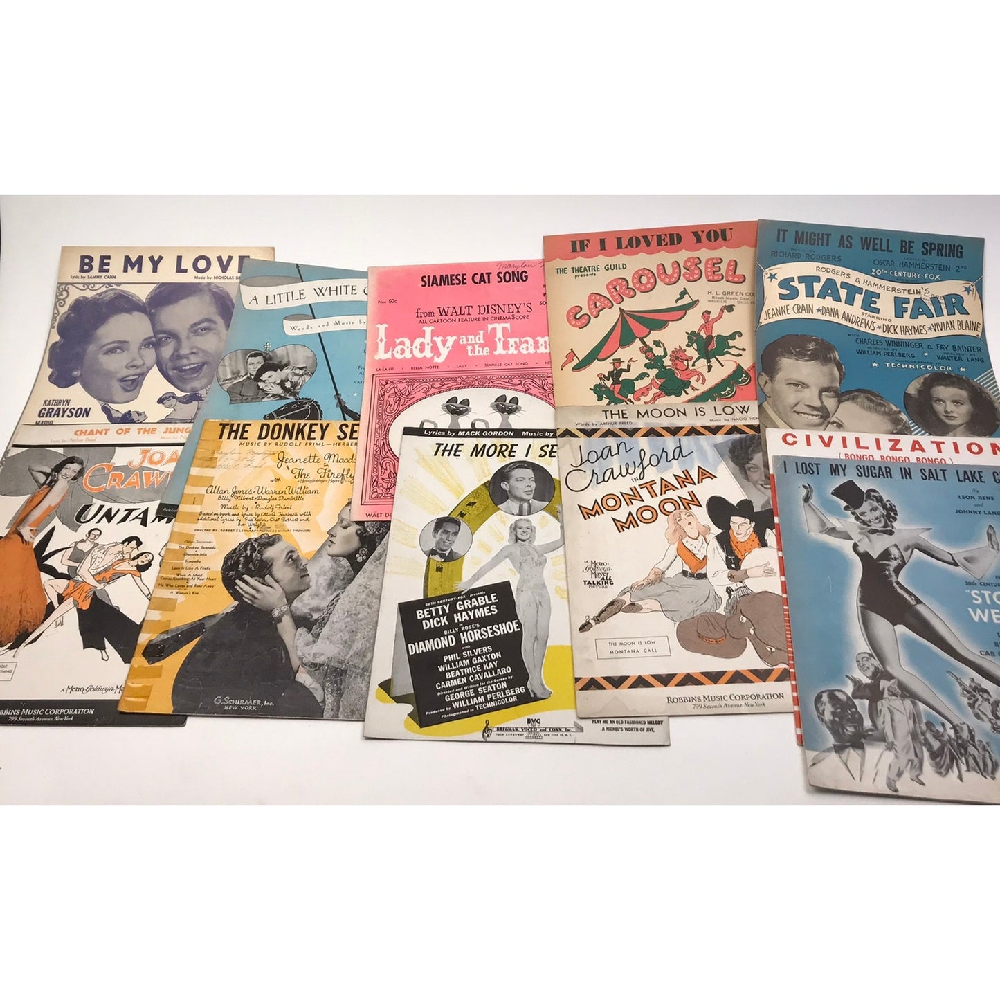 Vintage Sheet Music Lot of 88 Song Books Piano Hollywood Movies Jazz 1930s-1950s