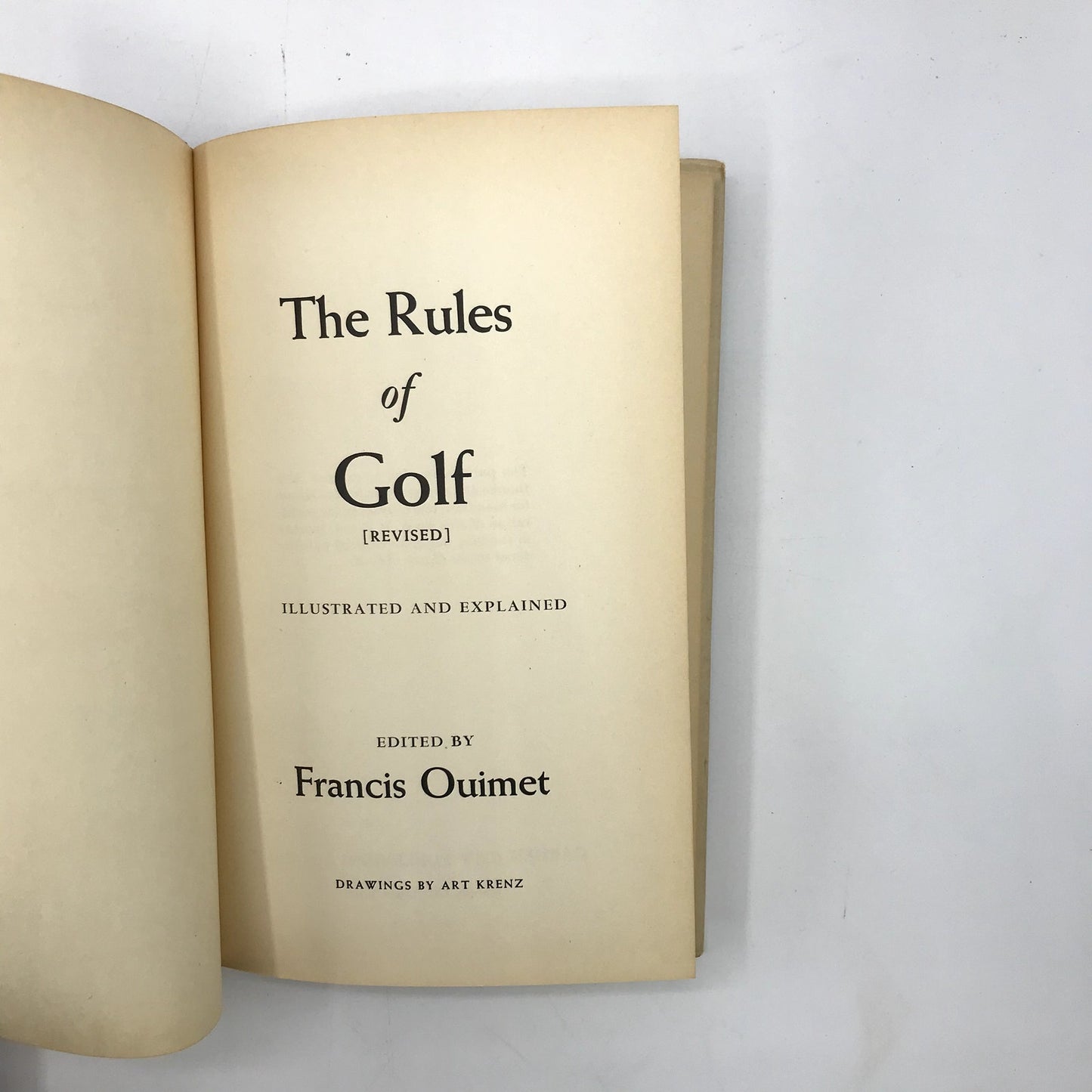 The Rules of Golf: Illustrated & Explained Hardcover by Francis Ouimet (Revised)