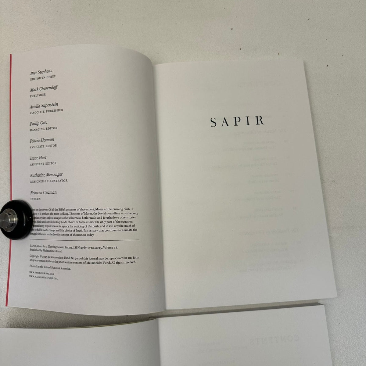 SAPIR Journal Activism Chosenness Vol 17 18 2023 Jewish Studies Maimonides Fund