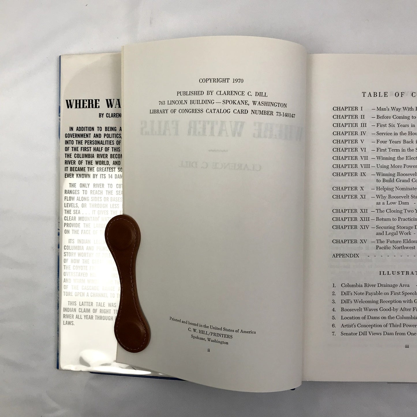 Where Water Falls Illustrated Hardcover English Book by Clarence C. Dill 1970