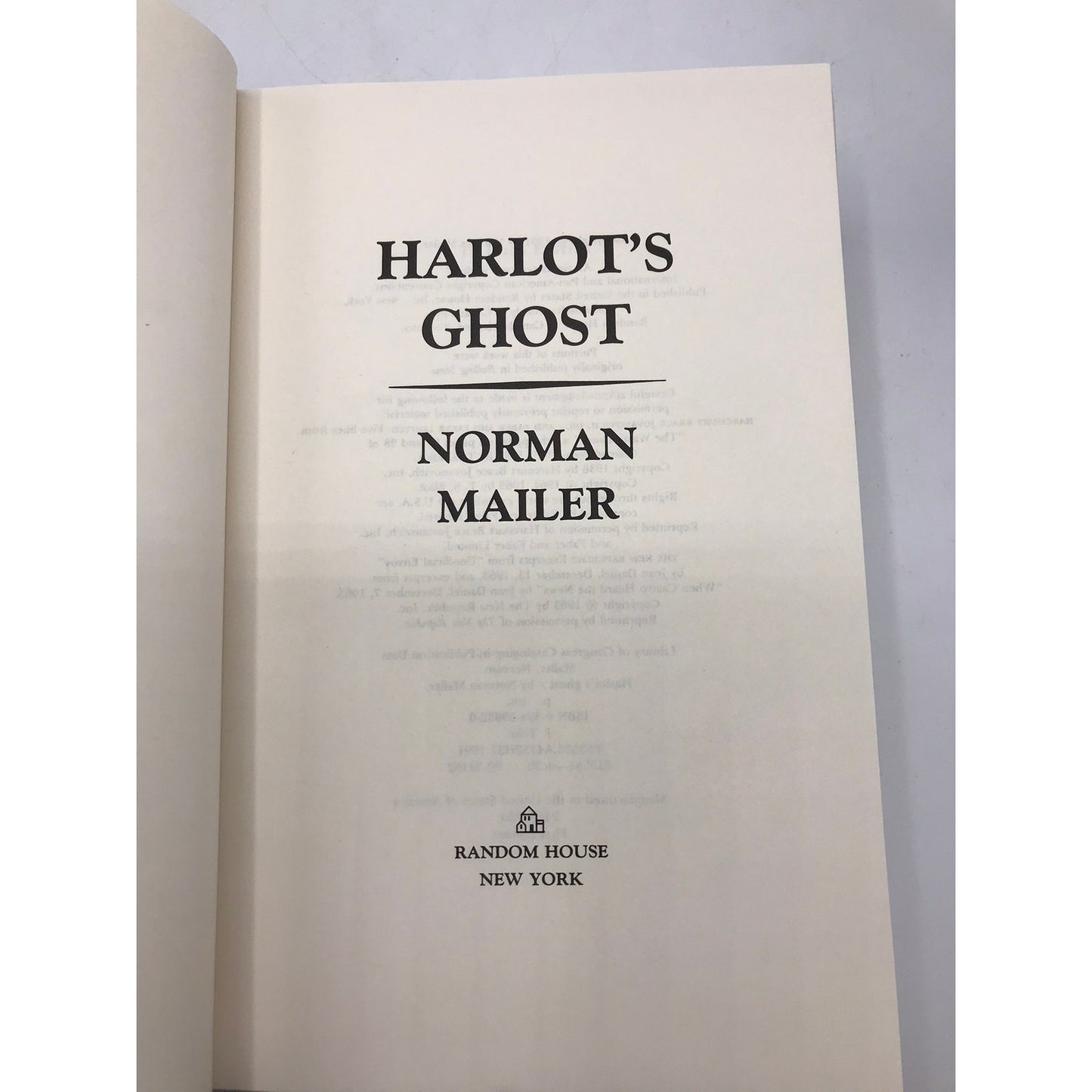 Harlot's Ghost Norman Mailer SIGNED Mystery Thriller Novel Historical Espionage