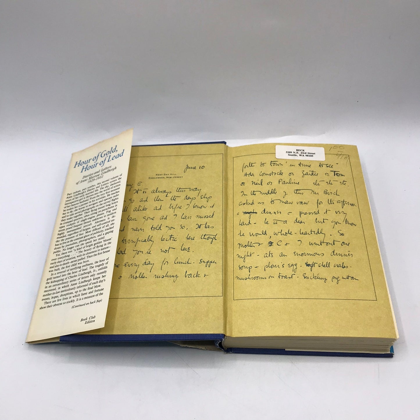 Hour of Gold Hour of Lead Diaries and Letters of Anne Morrow Lindbergh 1929-1932