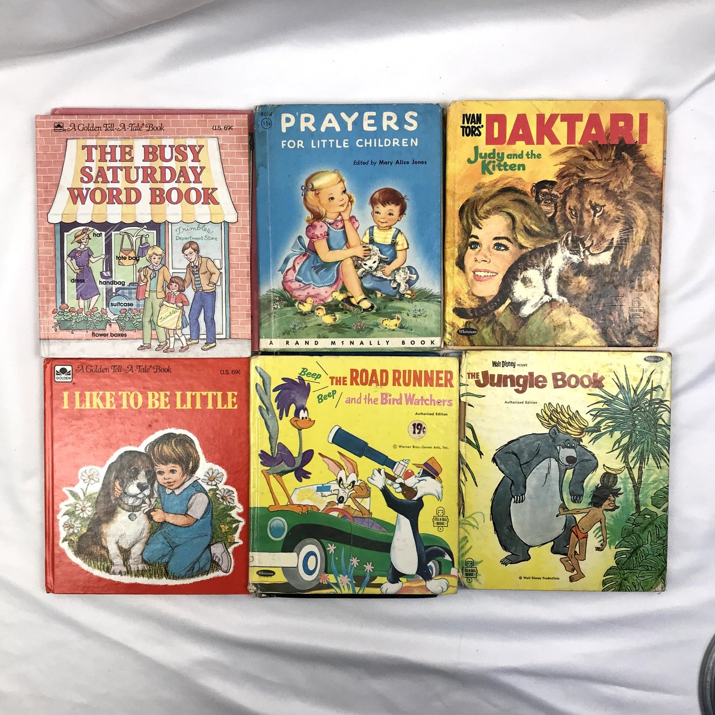 Various Vintage Illustrated Children's Small Paperback Books Lot of 12