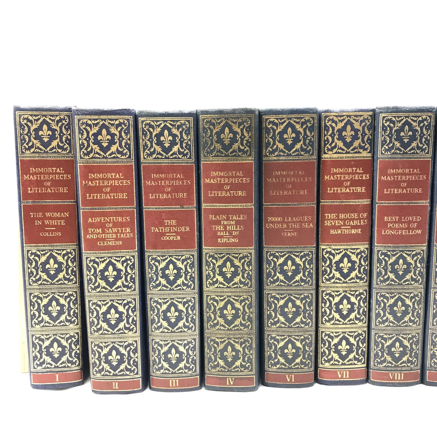 Immortal Masterpieces of Literature Lot of 13 Historical Vintage Hardcovers