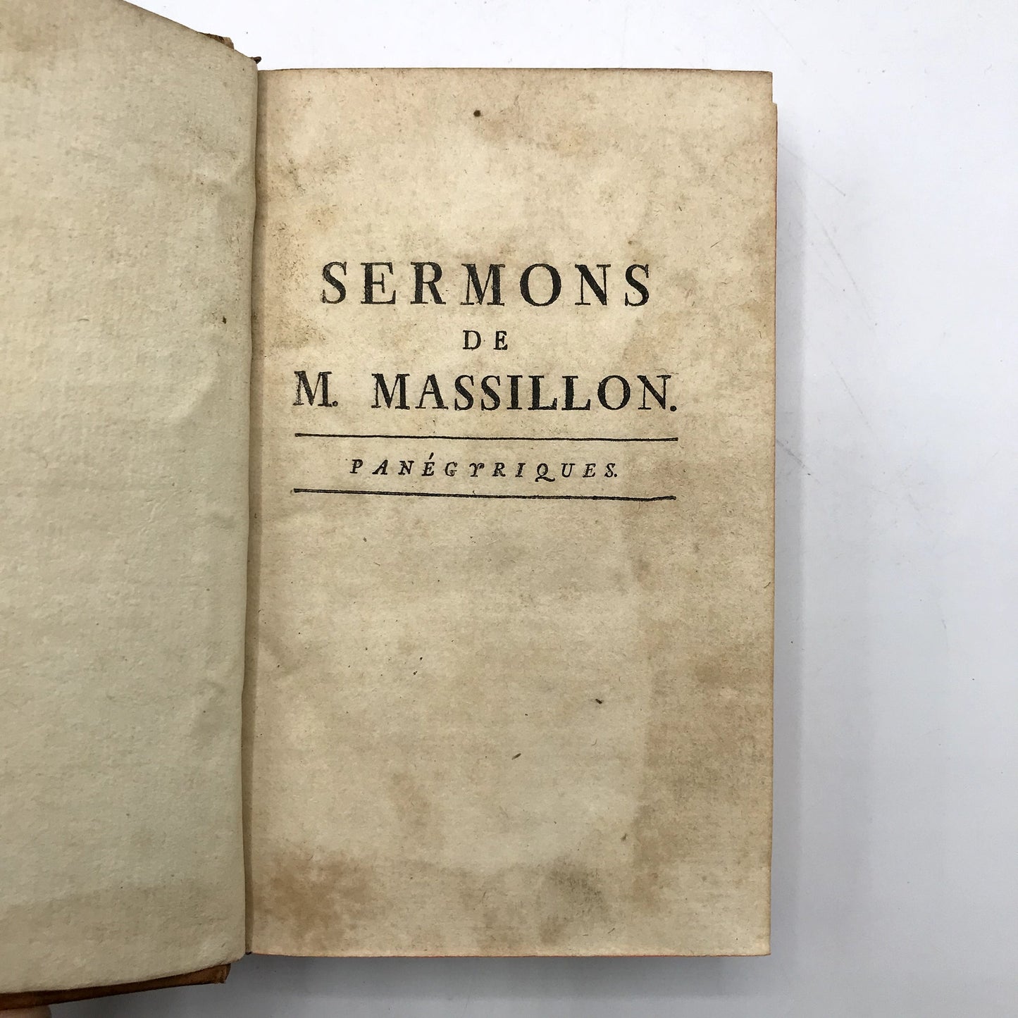 Sermons de Massillon Eveque de Clermont Panegyriques Leather Bound Book 1770