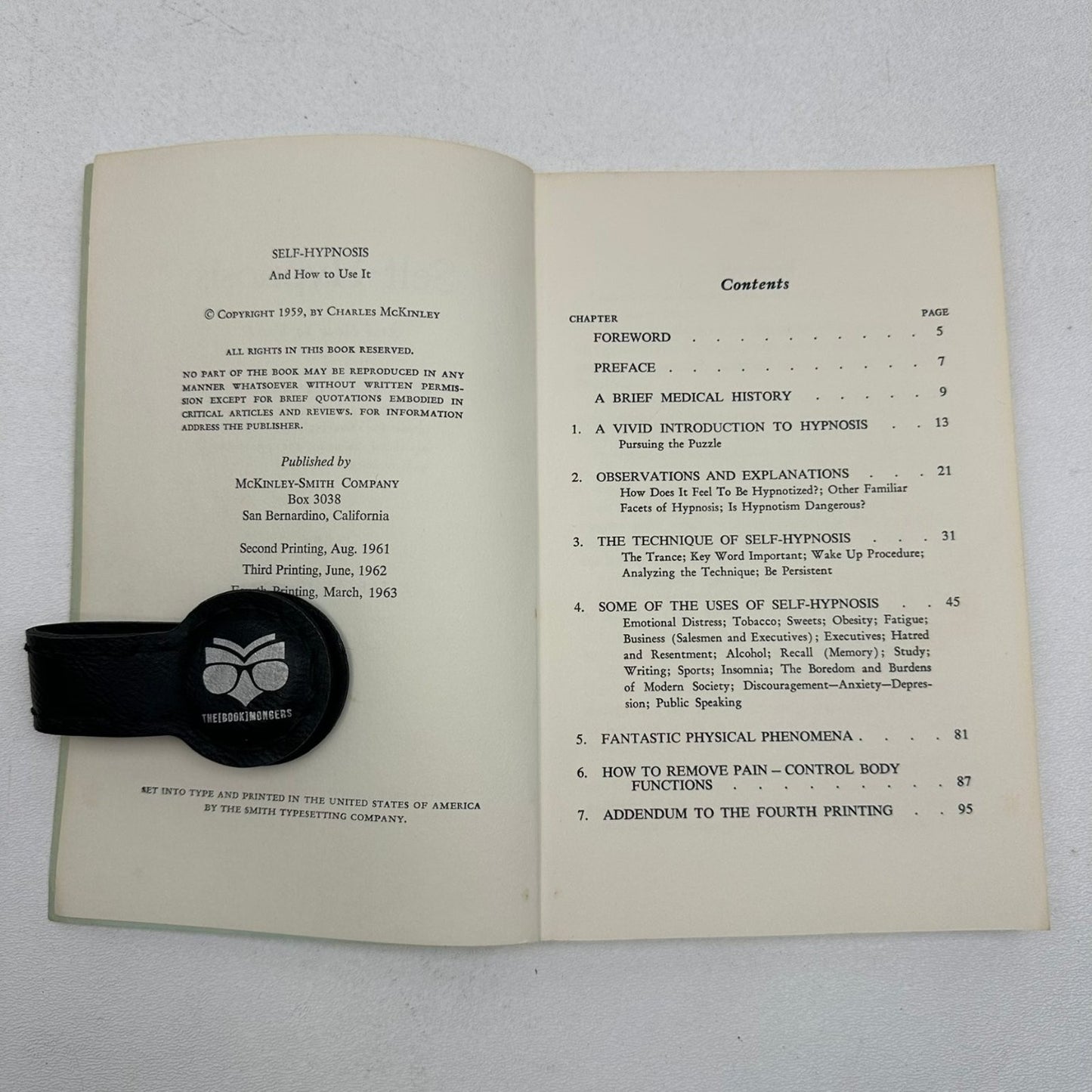 Self-Hypnosis And How to Use It Charles McKinley 1963 Fourth Printing