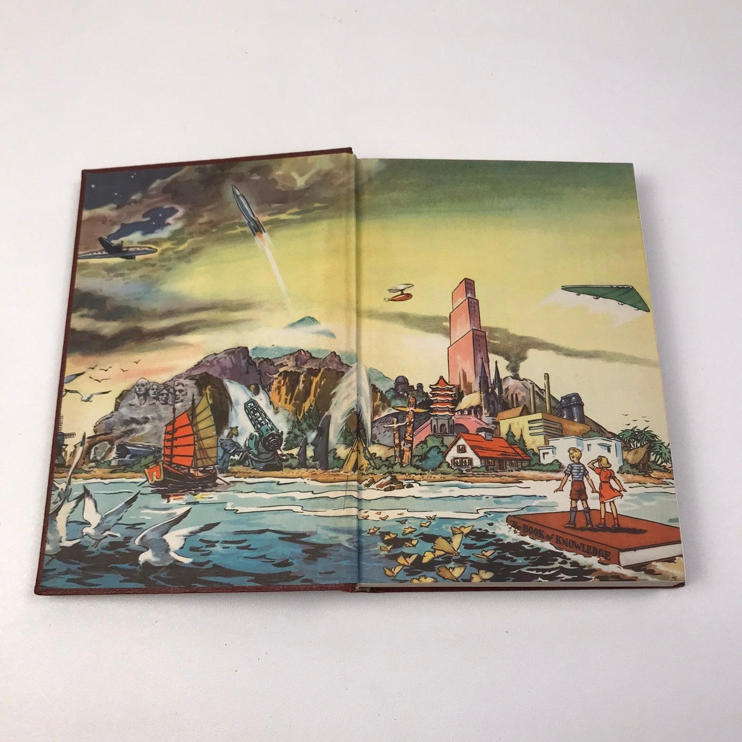 The Book of Knowledge Childrens Encyclopedia Set of 10 History Education 1950