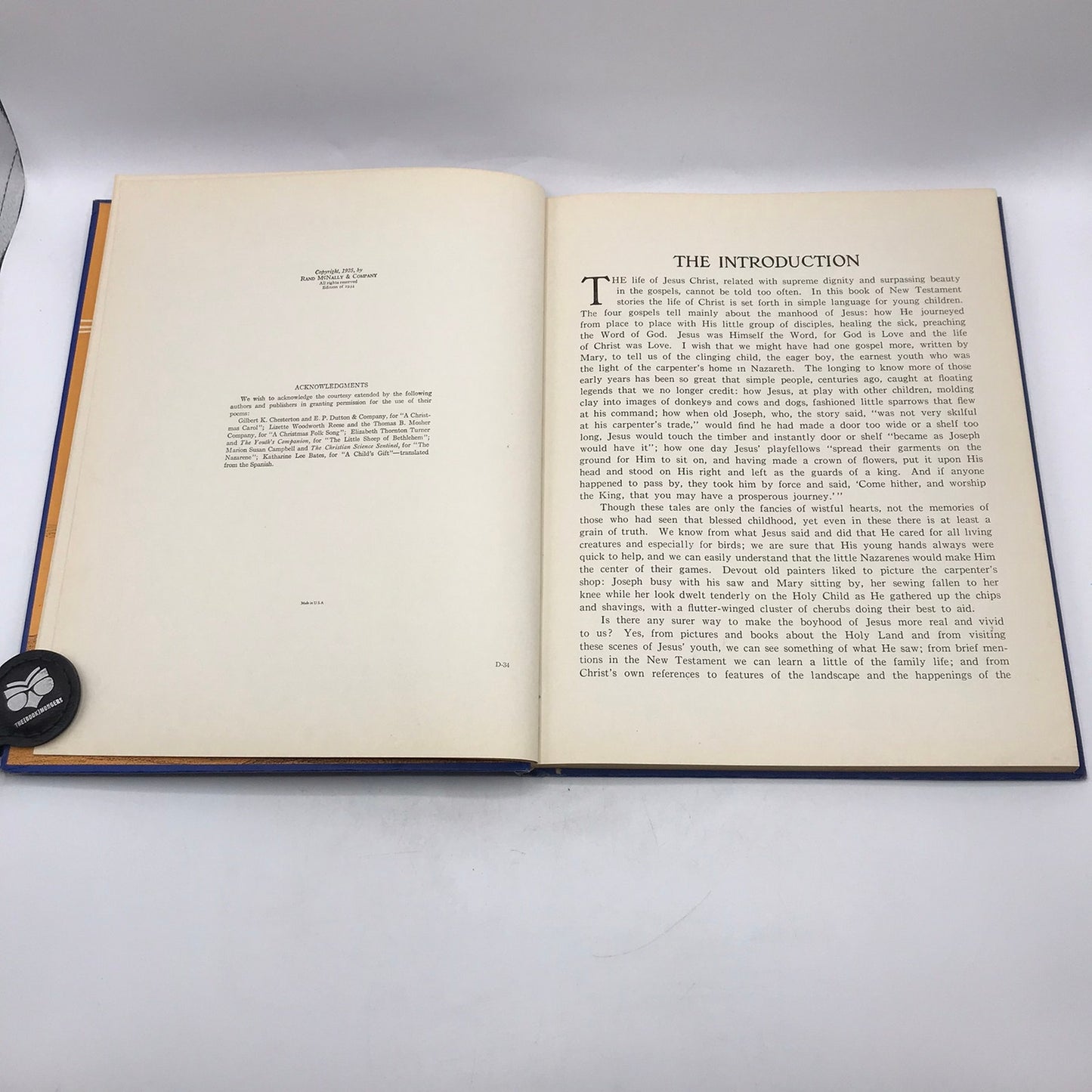 The Illustrated Bible Story Book New Testament Hardcover Seymour Loveland 1925