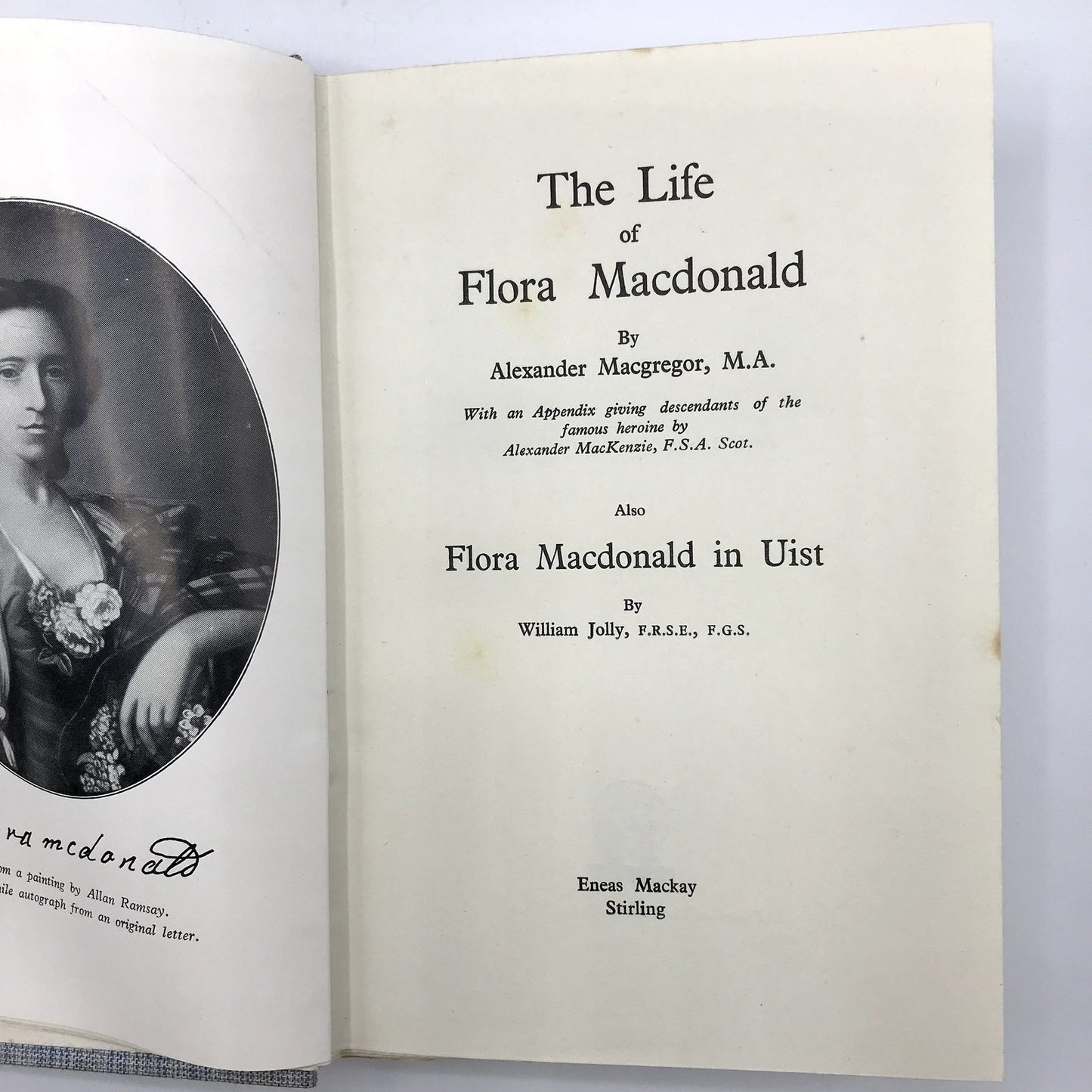 The Life of Flora MacDonald Illustrated Hardcover by MacGregor 5th Edition 1932