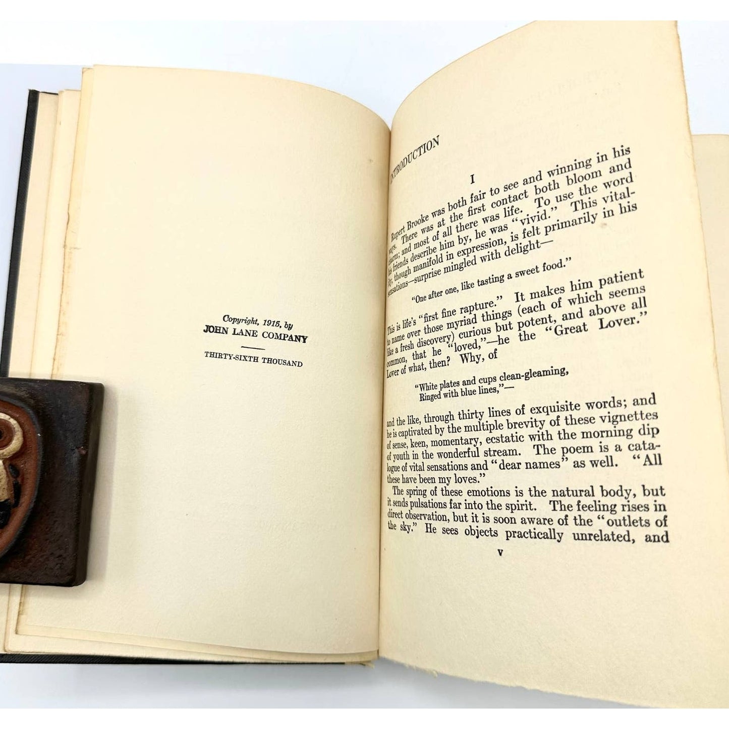 The Collected Poems of Rupert Brooke First Edition 1915 Hardcover English Book