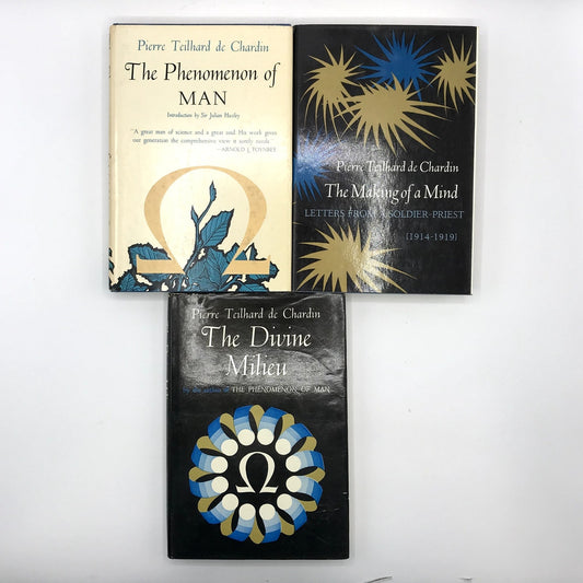Pierre Teilhard de Chardin Lot of 3 Hardcover Spirituality Books 1950s & 60s