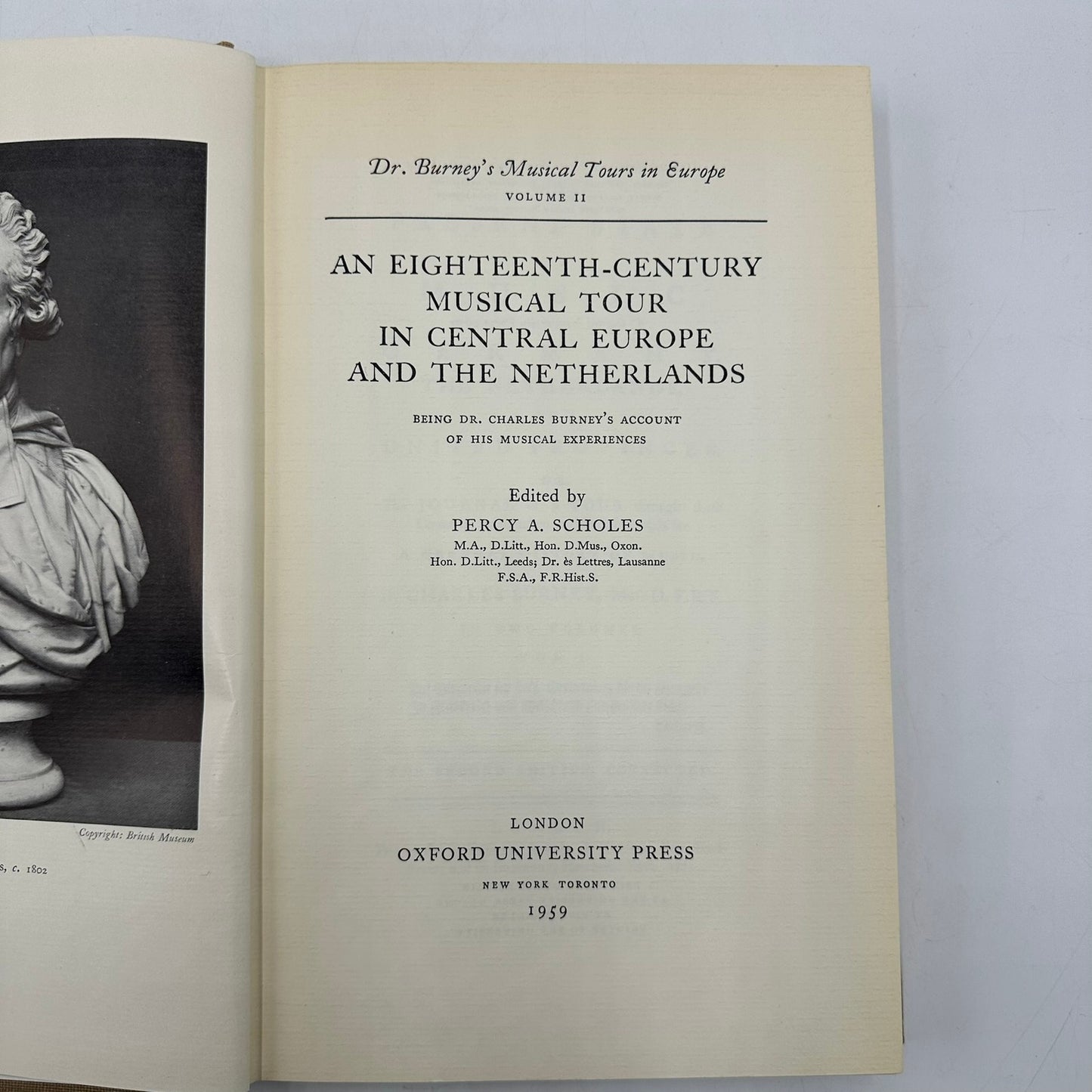Dr Burneys Musical Tours in Europe Volume II Historical Autobiography 1959