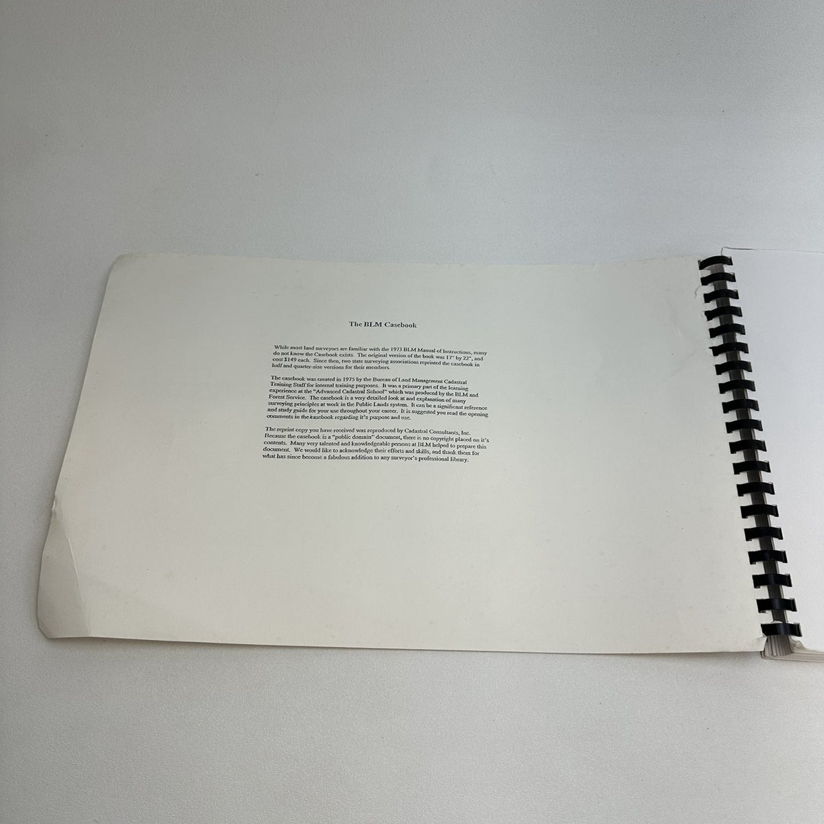 Public Lands Surveying A Casebook Cadastral Training Staff 1975 BLM Manual