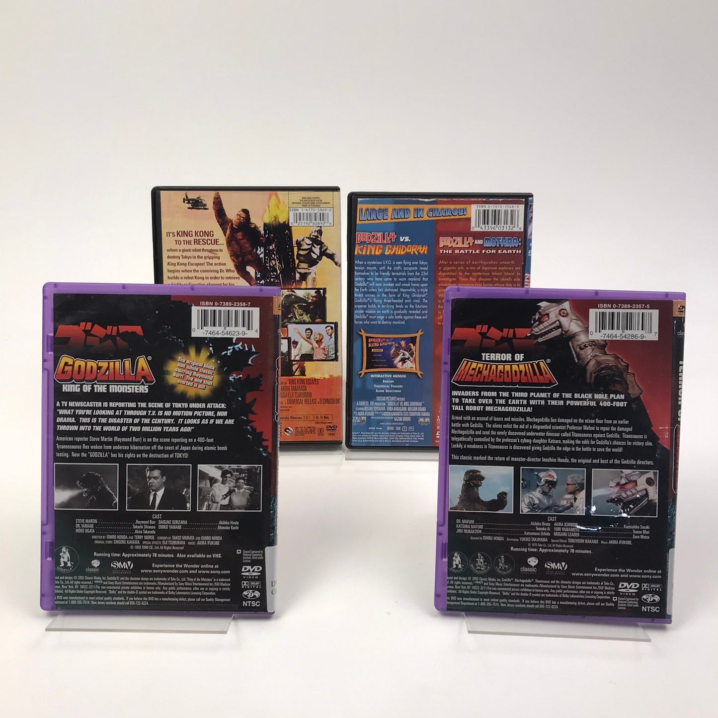 Godzilla Movies Lot of 7 DVDs NTSC Action Adventure Science Fiction Ex-Library