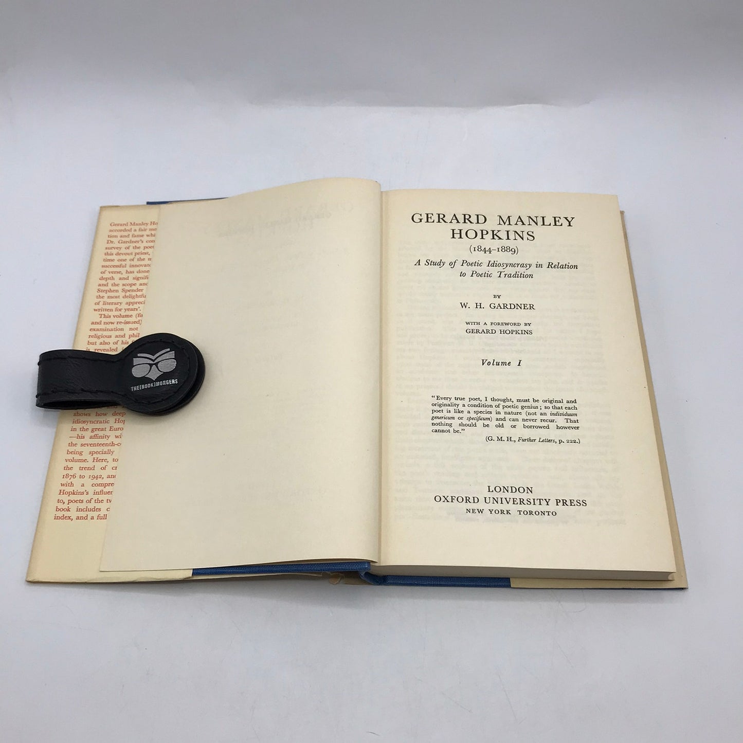 Gerard Manley Hopkins 1844-89 Vol 1 and 2 Study of Poetic Idiosyncrasy Tradition