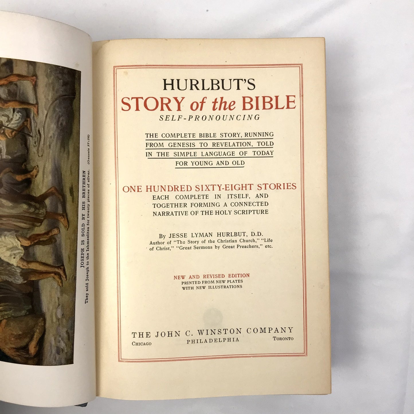 Hurlbut's Story of the Bible Book Self Pronouncing by Jesse Lyman Hurlbut 1932