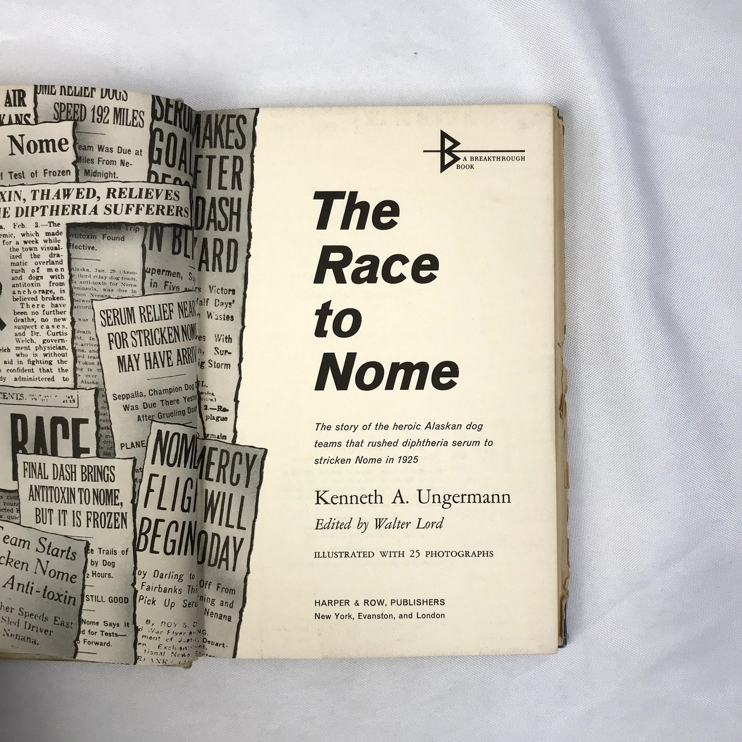 The Race to Nome Hardcover Book by Kenneth A. Ungermann 1963 First Edition