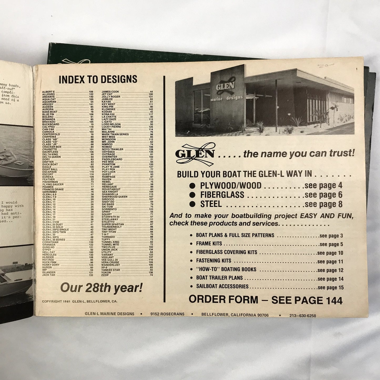 Glenn L Book of Boat Designs Lot of 3 1980s Illustrated Paperback Catalogs