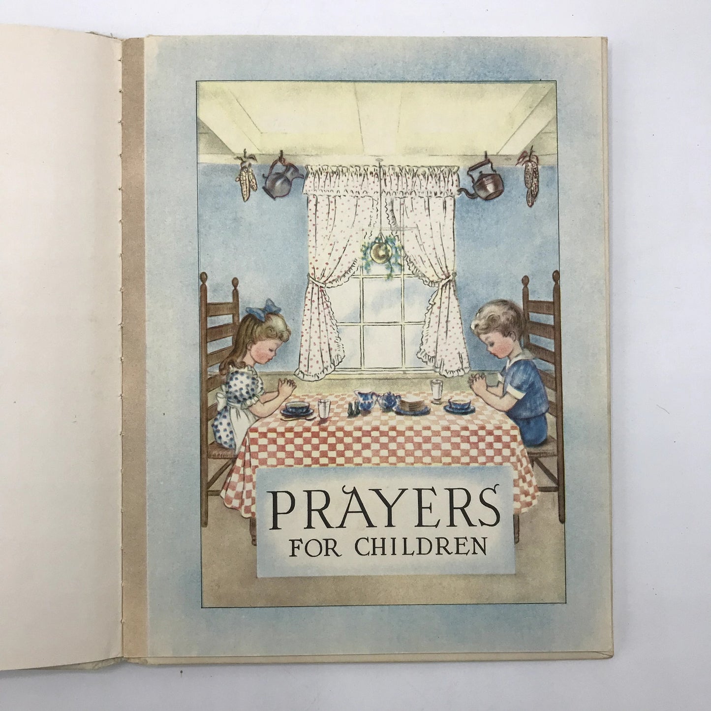 Prayers for Children First Edition Illustrated Hardcover Book 1949 C.R. Gibson