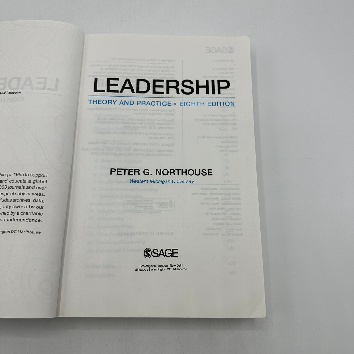 Leadership Theory and Practice Peter Northouse 8th Edition Management Reference