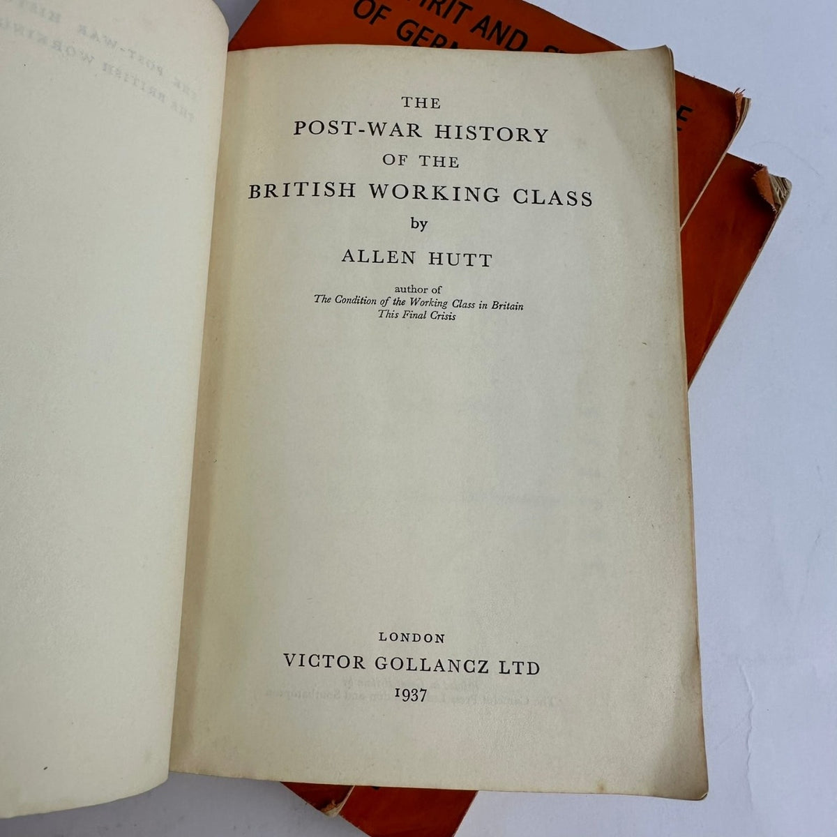 Left Book Club Set of 3 Fascism & British Working Class History Gollancz