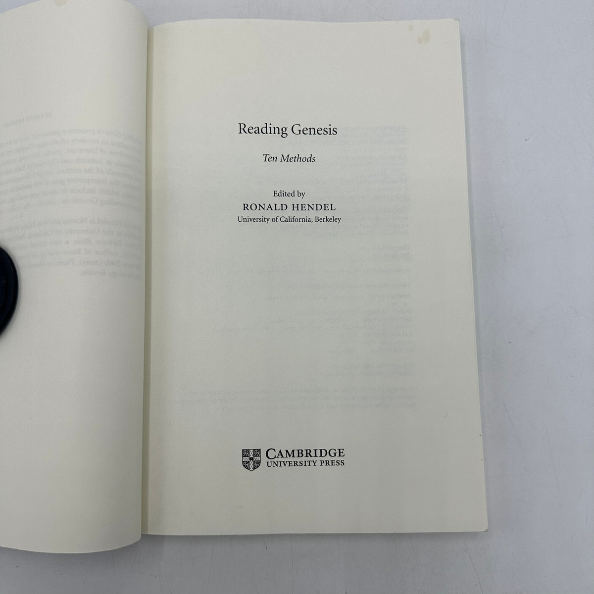Reading Genesis Ten Methods Ronald Hendel Religion Spirituality Christian Study