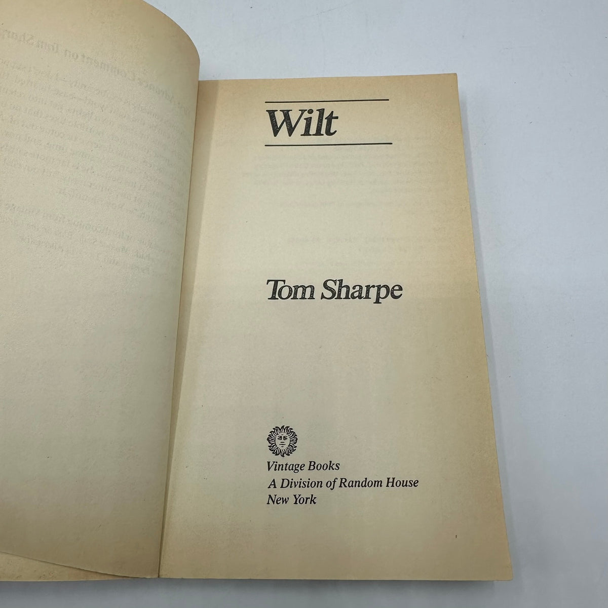 Wilt by Tom Sharpe First Edition Humor Satire Farce Dark Comedy Literature 1984