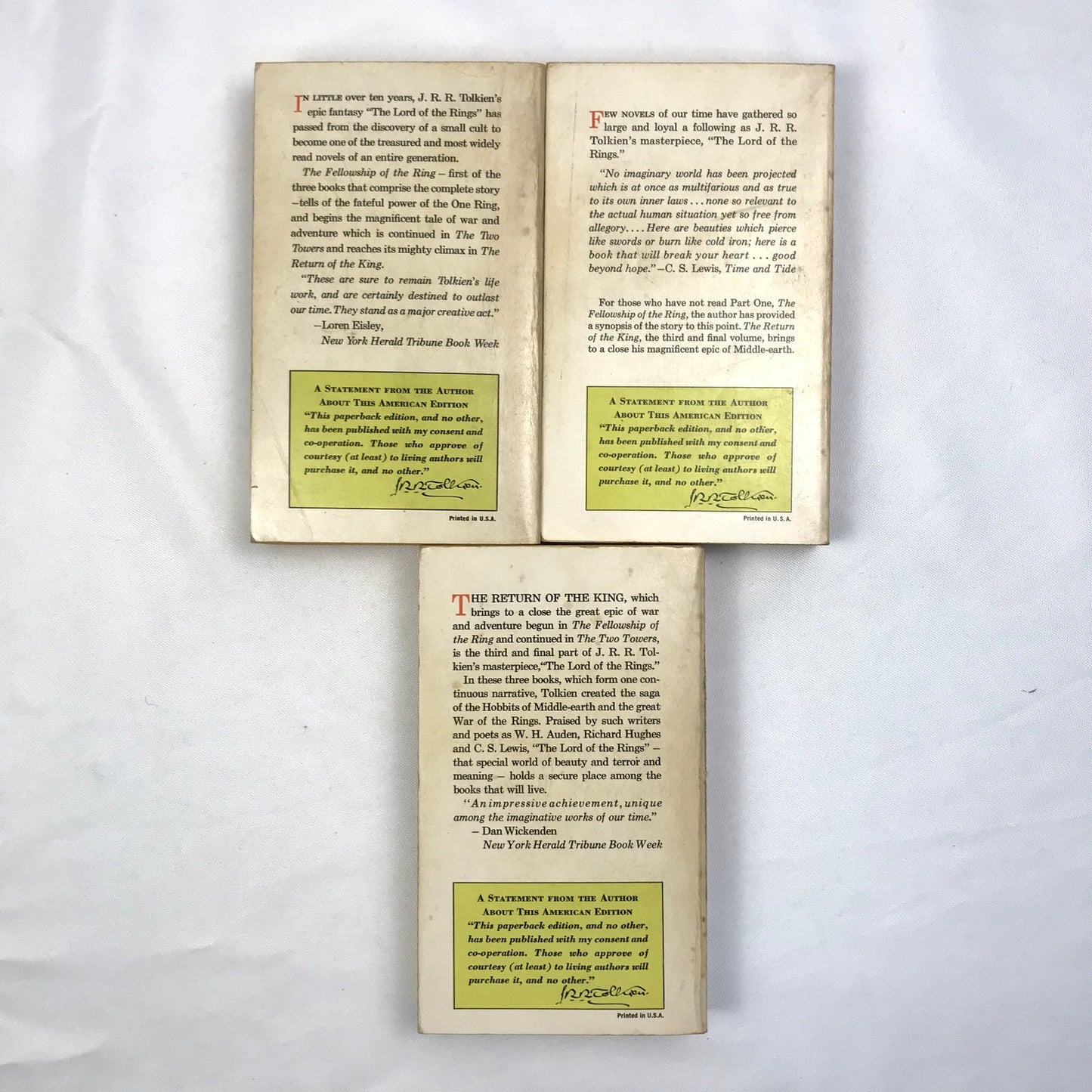 The Authorized Edition of the Famous Fantasy Trilogy The Lord of Rings Box Set