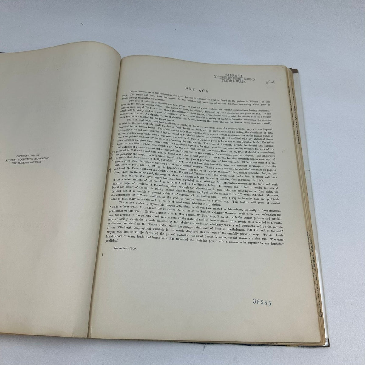 A Geography and Atlas of Protestant Missions Vol II Beach 1901 Student Movement