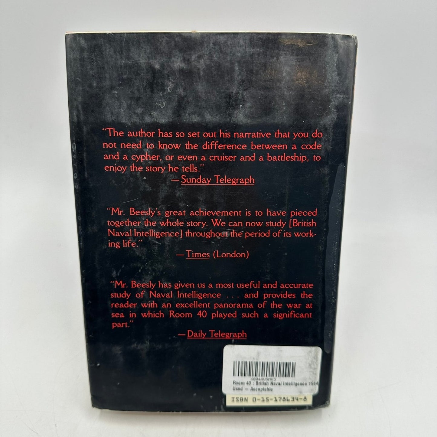 Room 40 British Naval Intelligence 1914-1918 Patrick Beesley 1982 1st Ed HB DJ