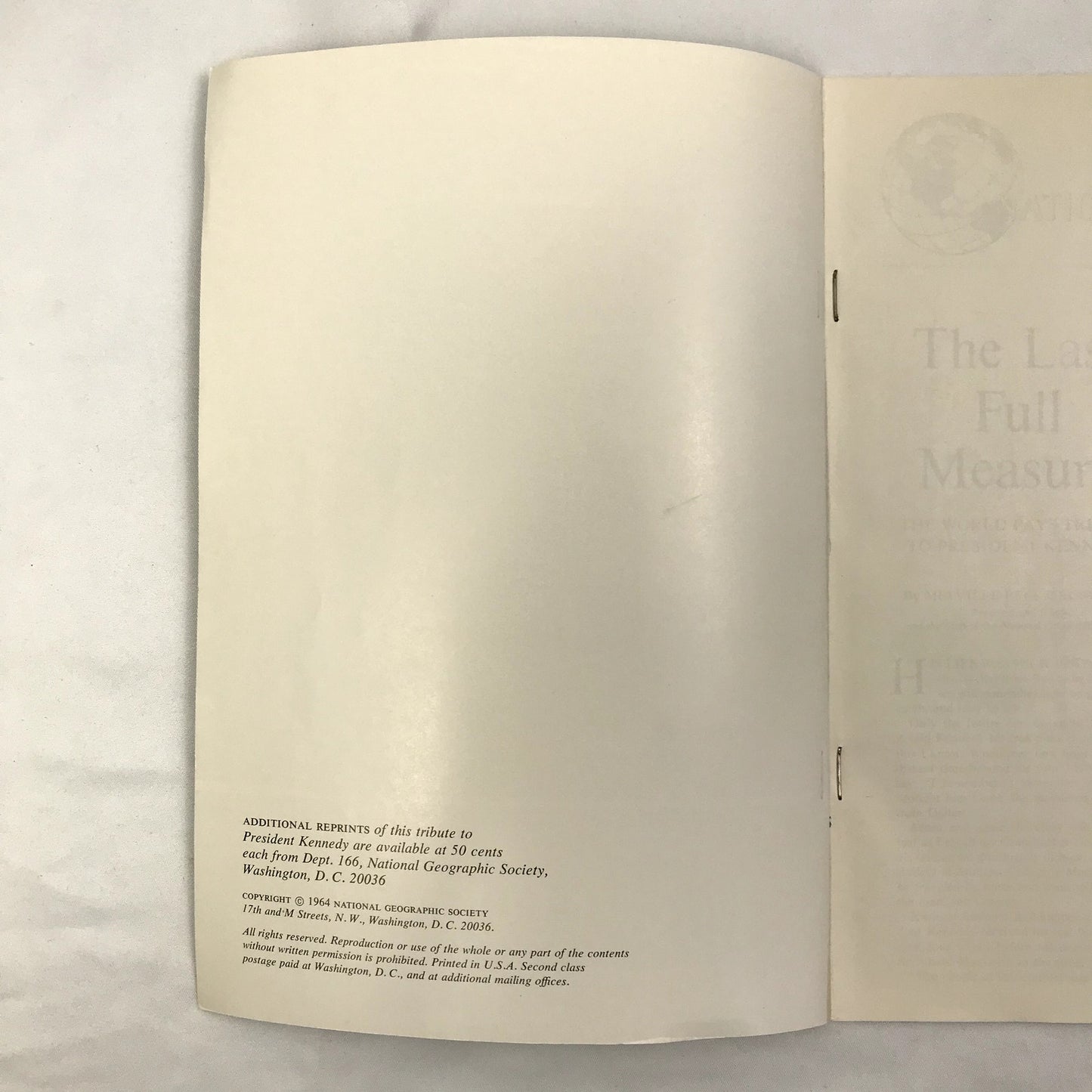 Infor Re Death of John F Kennedy The Warren Report & The Last Full Measure Books