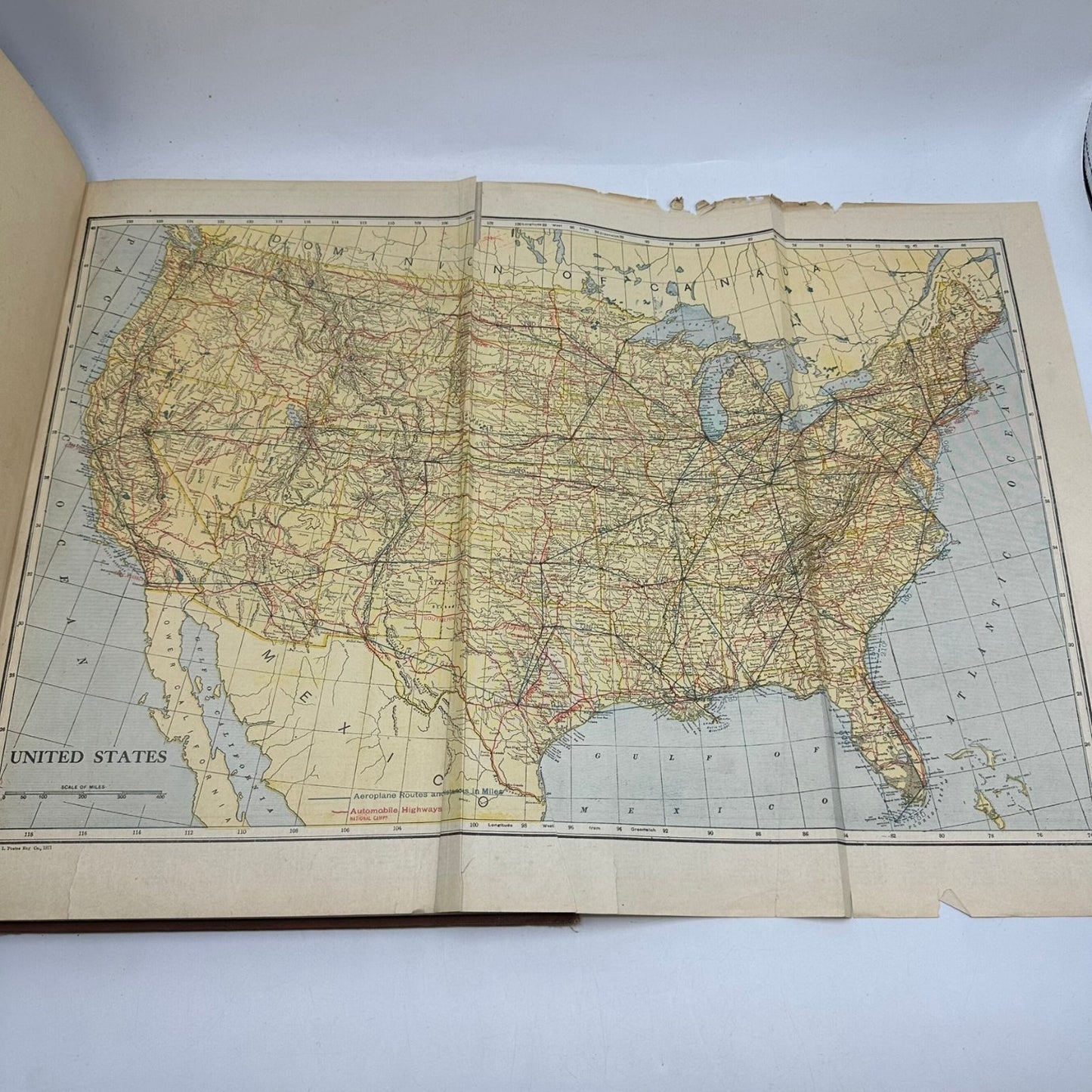 The New World Atlas and Gazetteer 1922 Edition Illustrated P.F. Collier