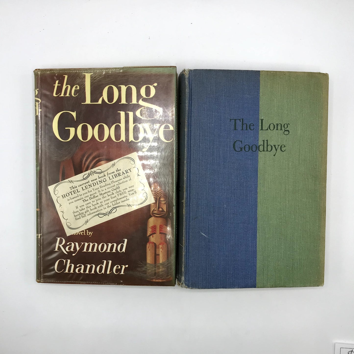 Lot of 2 The Long Goodbye Raymond Chandler 1954 HC Book Club/First U.S. Edition