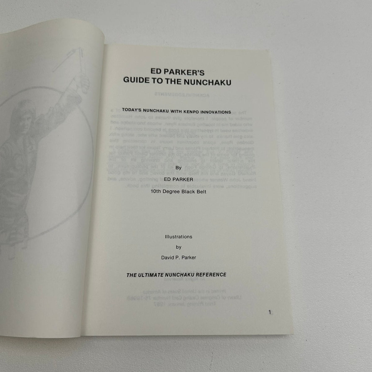 Ed Parker's Guide To The Nunchaku Ed Parker 1987 Third Printing Martial Arts