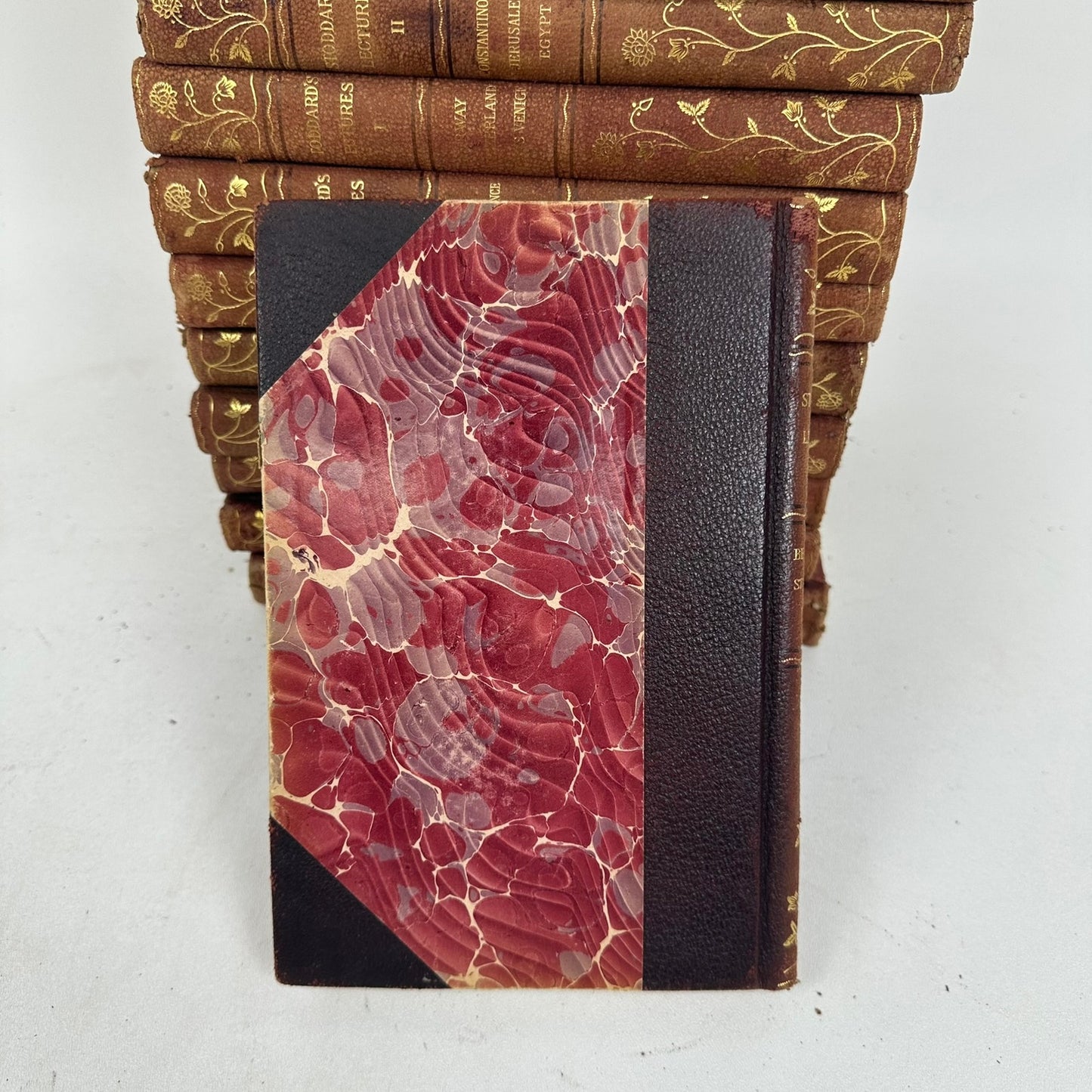 John L Stoddards Lectures 14 Volume Set World History Travel Leather Bound 1897