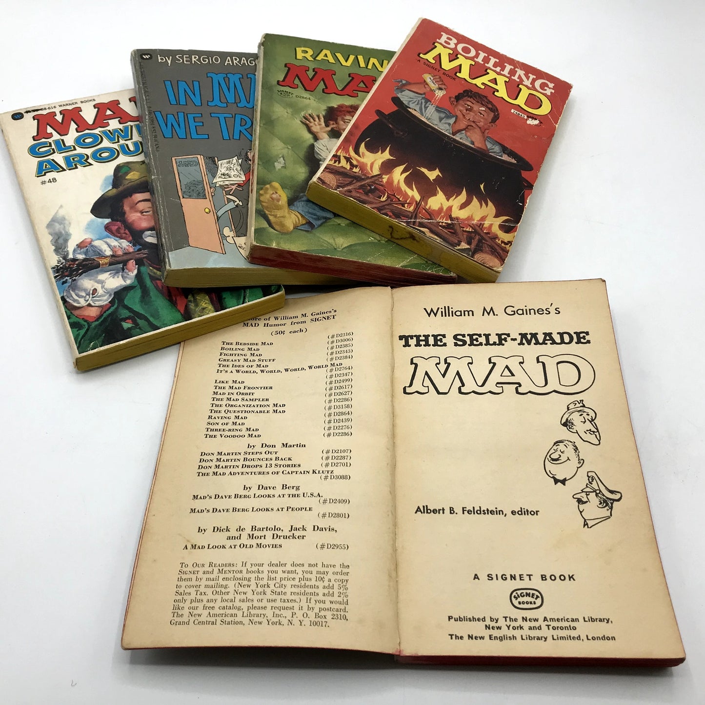 Lot of 5 Mad Illustrated Paperback Comic Advertising Magazines 1960s & 70s