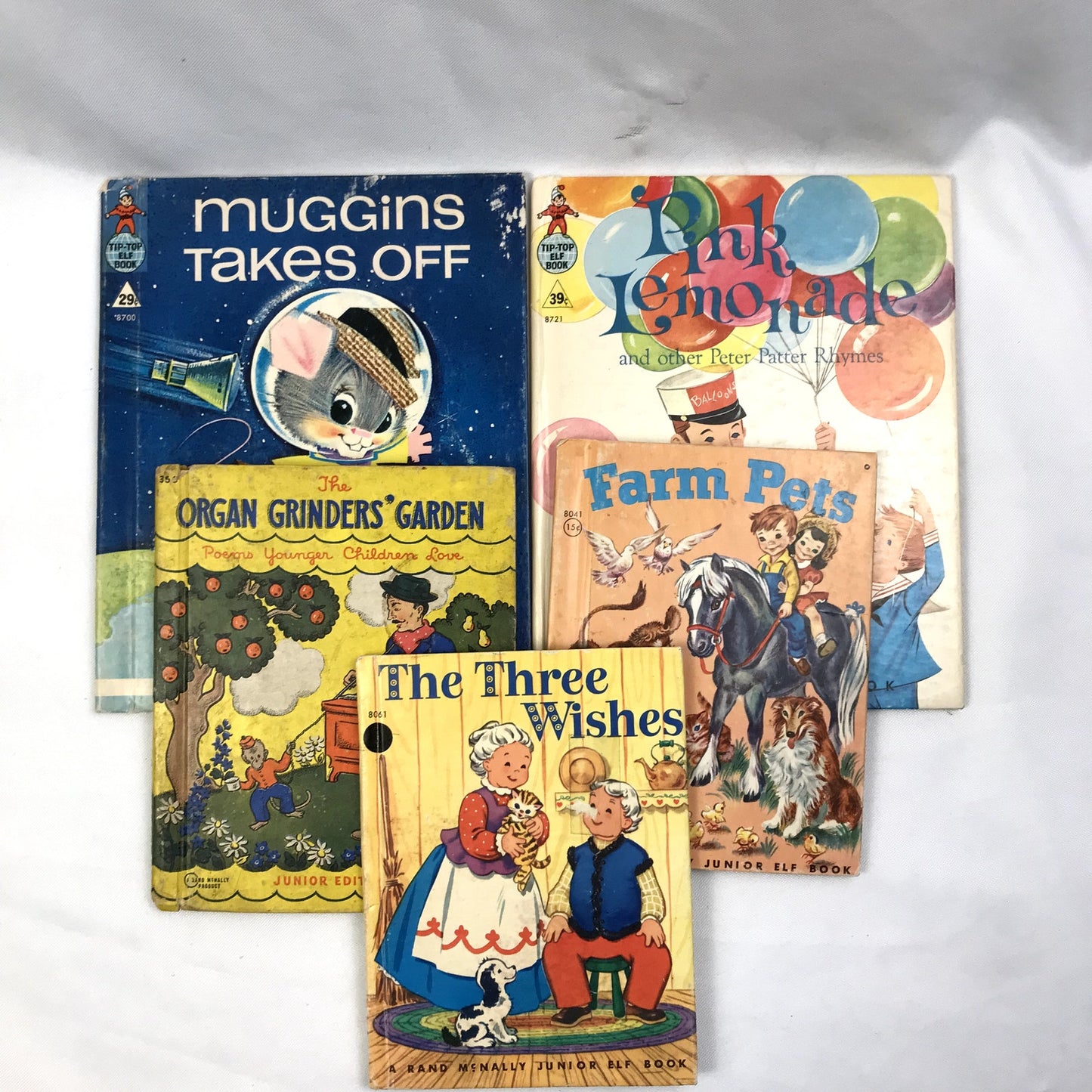 Rand McNally Junior's Lot of 5 Vintage Illustrated Hardcover Children's Books